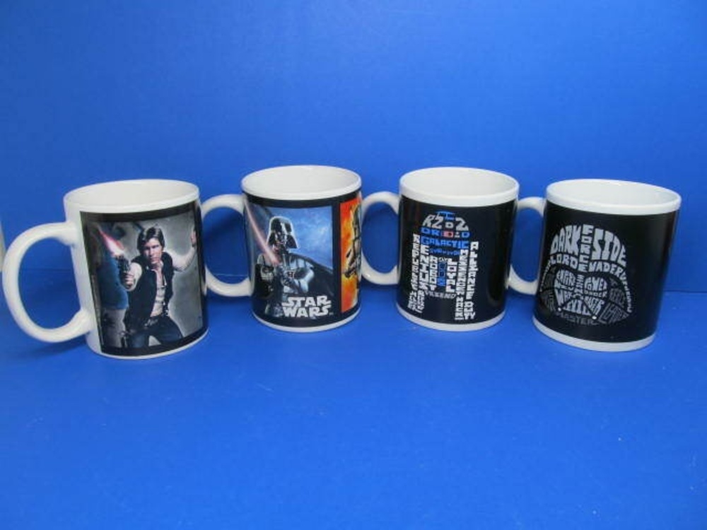 Star Wars Different Graphics Typography Collectible Gallerie Mugs Bundle of 4